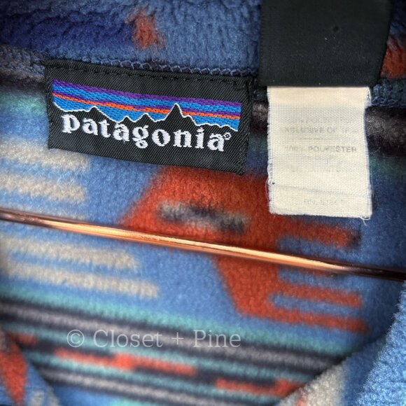 Patagonia Vintage Synchilla‎ Sweater Anatolia Bluesmoke Fleece Size Small - Picture 14 of 17